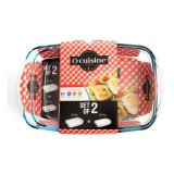 St med ovnfaste fade  Cuisine 334SA05 Gennemsigtig Glas (2 pcs) #1