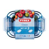 St med ovnfaste fade Pyrex Classic Gennemsigtig Borosilikatglas (2 pcs) #1