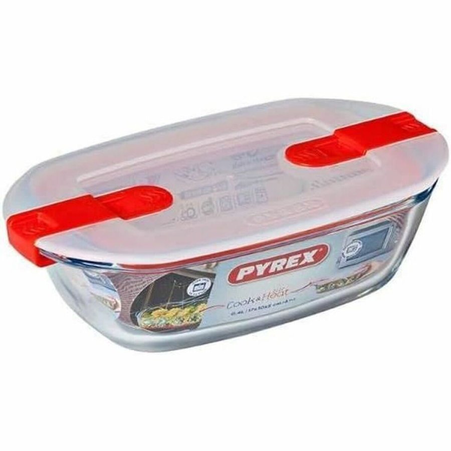 Mad Bevarelse Container Pyrex Hvid Gennemsigtig 400 ml #1