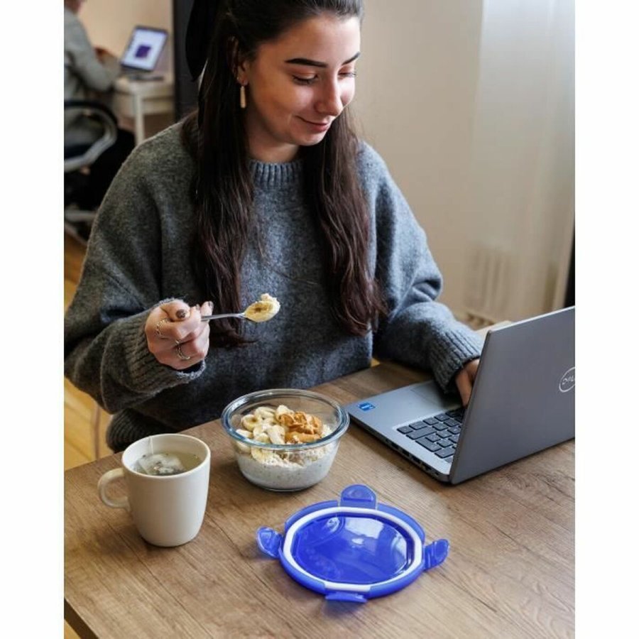 St med stabelbare hermetiske kkkenbeholdere Pyrex Bl 0,7 L 3 Dele #2