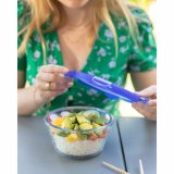 St med stabelbare hermetiske kkkenbeholdere Pyrex Bl 0,7 L 3 Dele #3