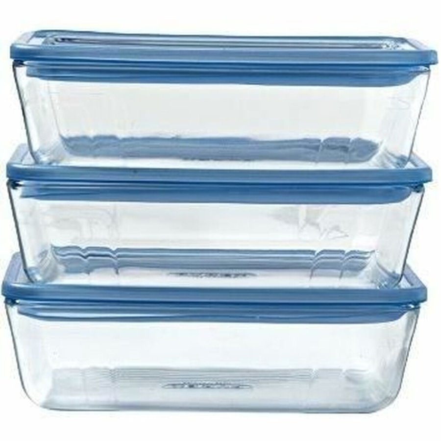 Madkassest Pyrex Bl Gennemsigtig 2,6 L 3 Dele #1