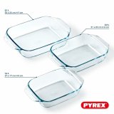 S�t med ovnfaste fade Pyrex Gennemsigtig 3 Dele #5