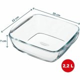 Ovn Fad Pyrex Gennemsigtig Borosilikatglas Firkantet #5