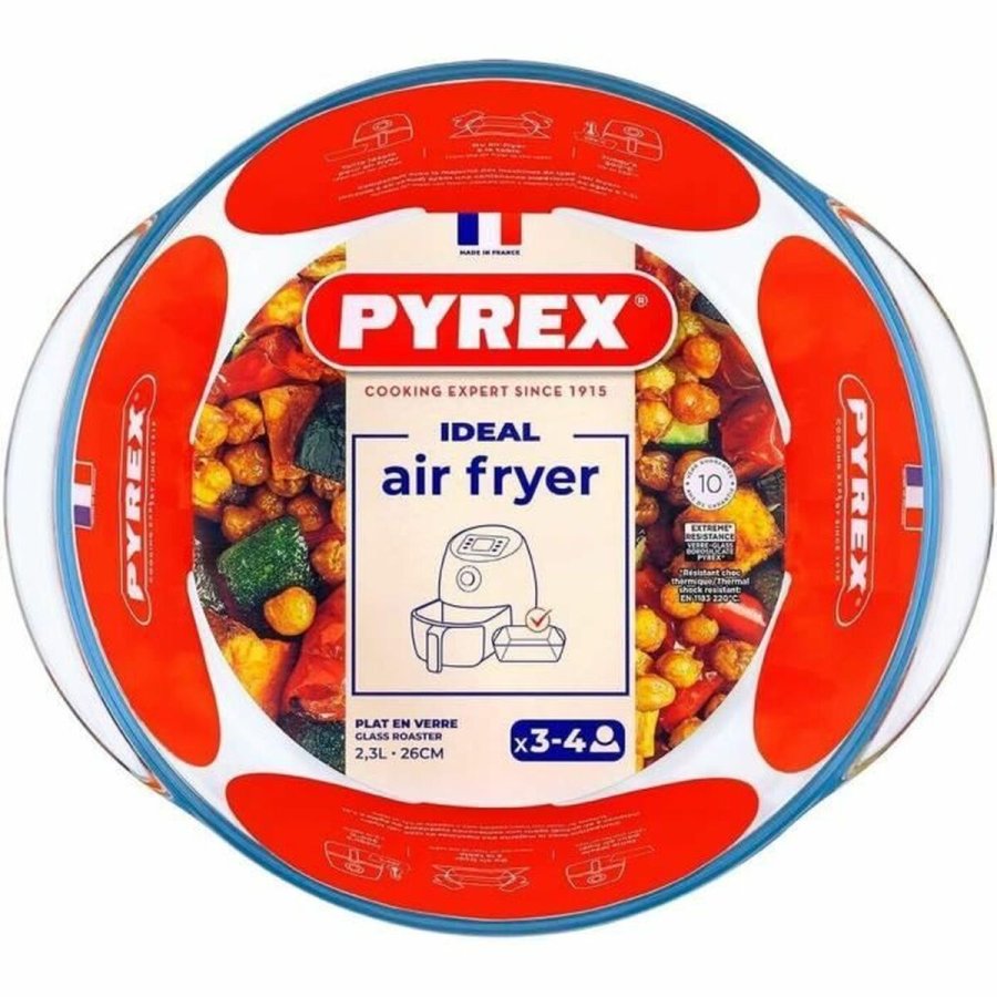 Ovn Fad Pyrex Gennemsigtig Borosilikatglas Cirkulr  26 cm #3