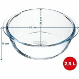 Ovn Fad Pyrex Gennemsigtig Borosilikatglas Cirkulr  26 cm #7