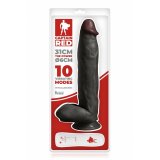 Realistisk Vibrator Captain Red Sort 31 cm #3