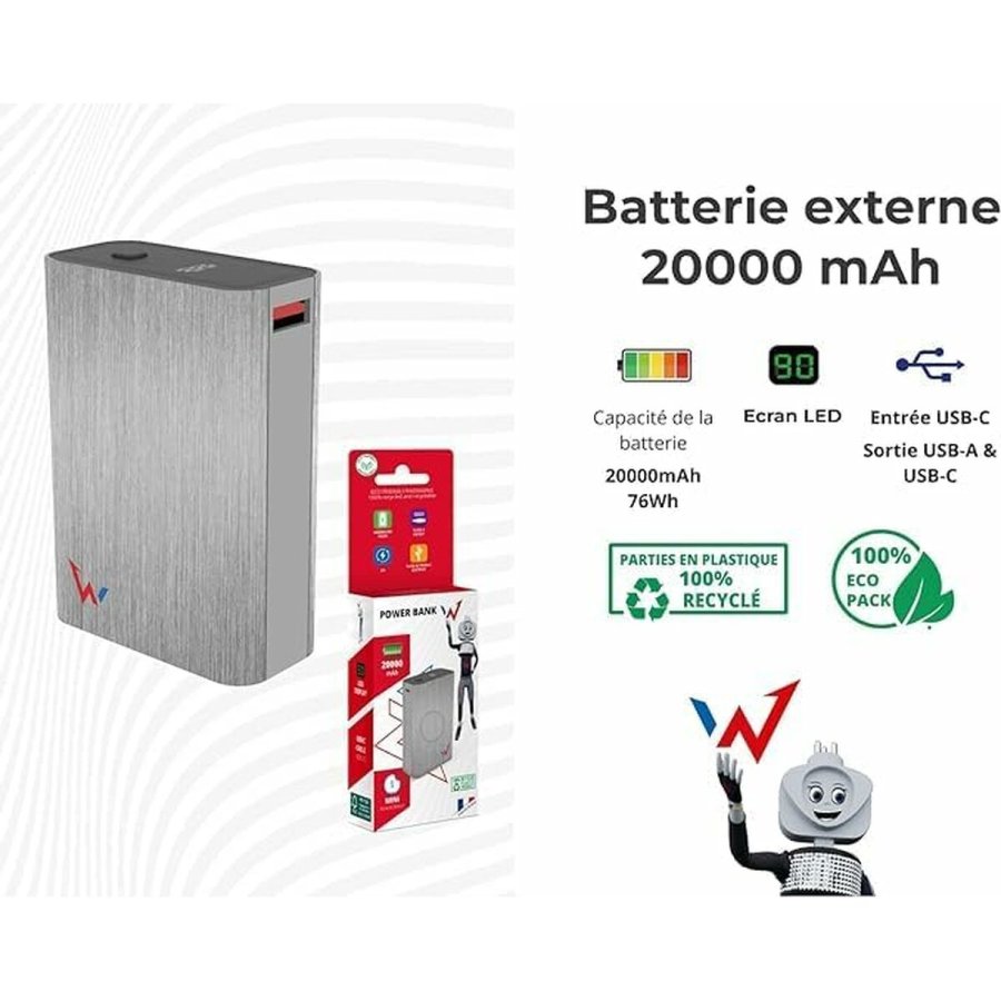 Powerbank Wonder Wonder WX20 Slvfarvet 20000 mAh #4