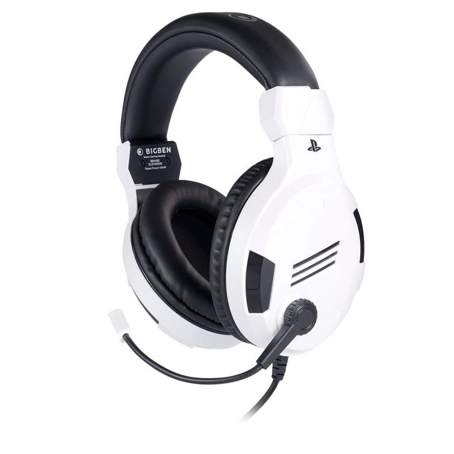 Gaming headset med mikrofon Big Ben Interactive PS4OFHEADSETV3WHITE Hvid Sort/Hvid #1
