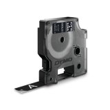 Lamineret tape til mrkningsmaskiner Dymo LM D1 Sort Hvid/Sort #1