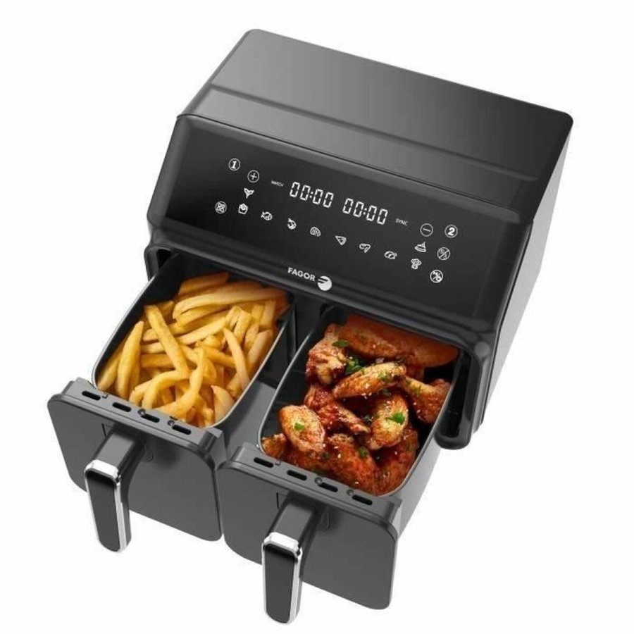 Varmluftsfrituregryde Fagor FG2X4L Sort noir 2200 W 8 L #2