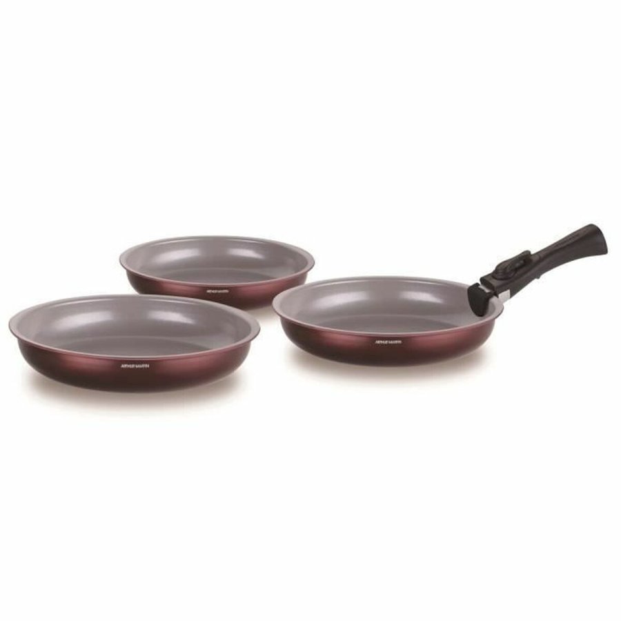 Stegepande Arthur Martin Prune Aluminium  24 cm  20 cm  28 cm (3 enheder) #2