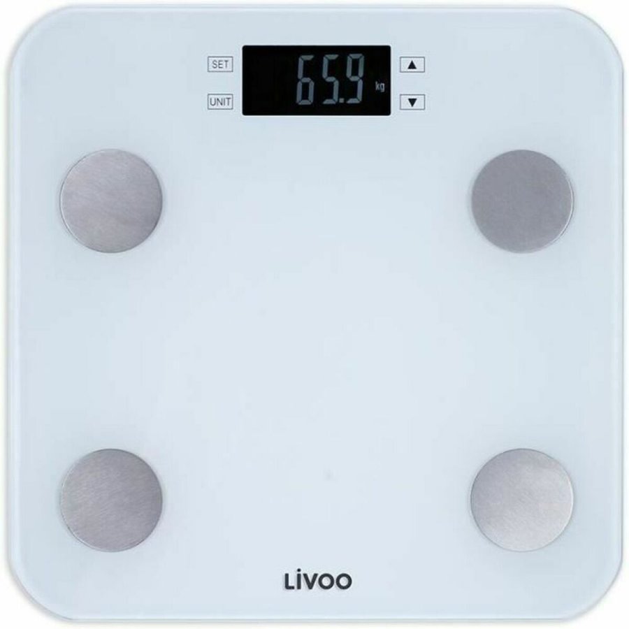 Digital badevgt Livoo DOM427W Hvid Hrdet glas 180 kg #1