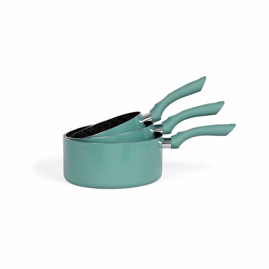 S�t med Kasseroller Livoo � 18 cm � 20 cm � 16 cm Gr�n Aluminium 3 Dele #7