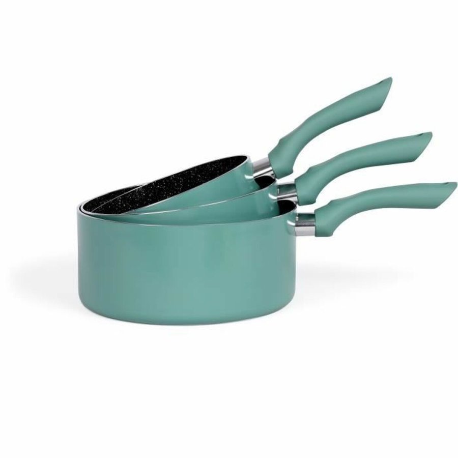 S�t med Kasseroller Livoo � 18 cm � 20 cm � 16 cm Gr�n Aluminium 3 Dele #1