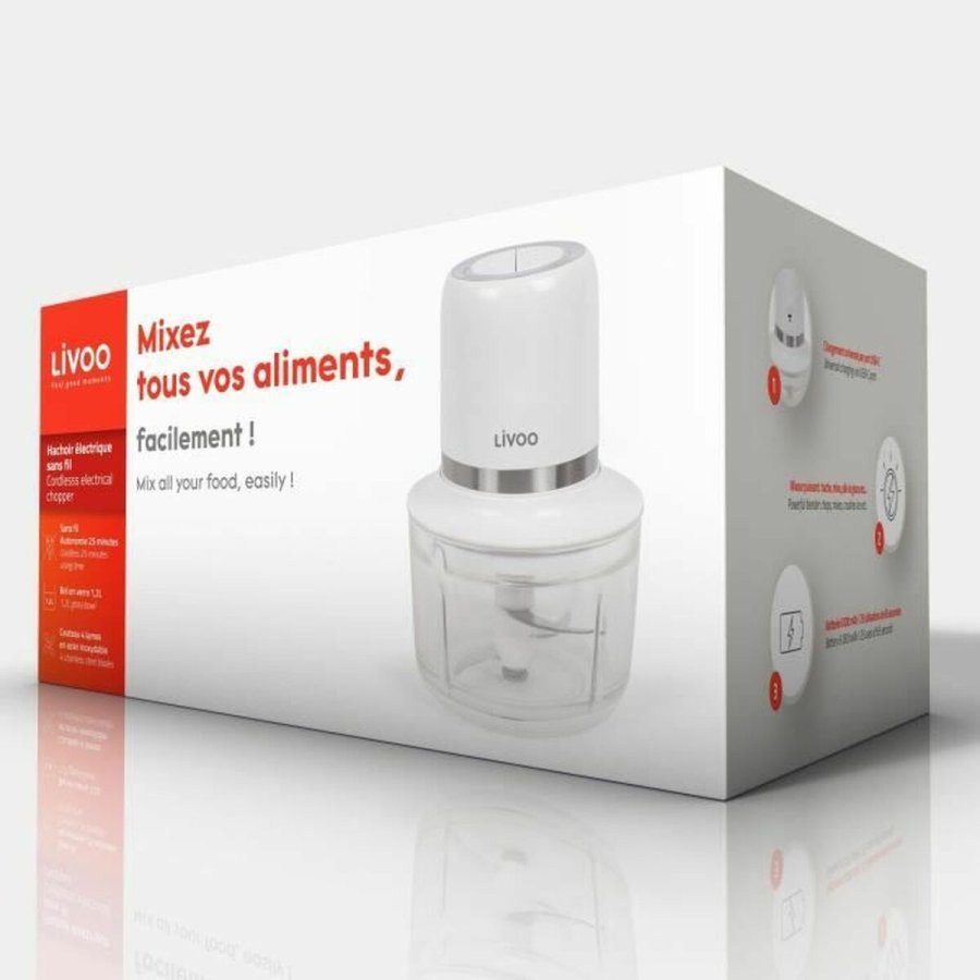 Kdhakker Livoo Chopper Hvid Stl 200 W 1,2 L #4
