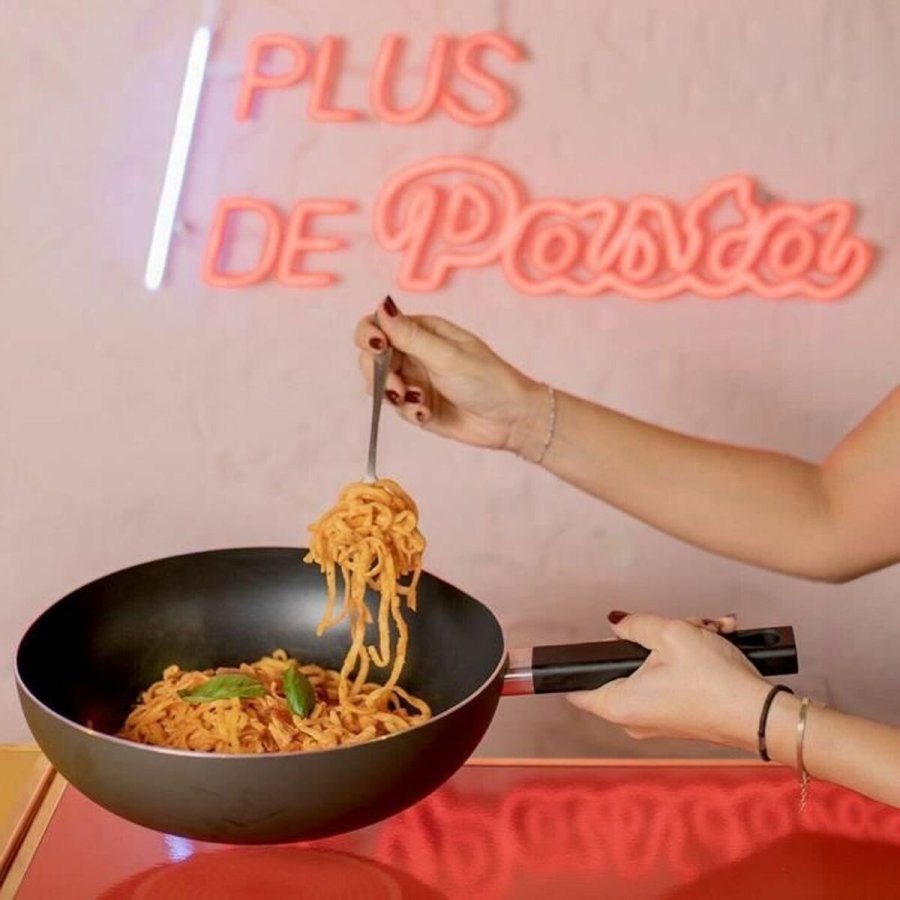 Wok Pande Livoo Sort Aluminium  32 cm #6
