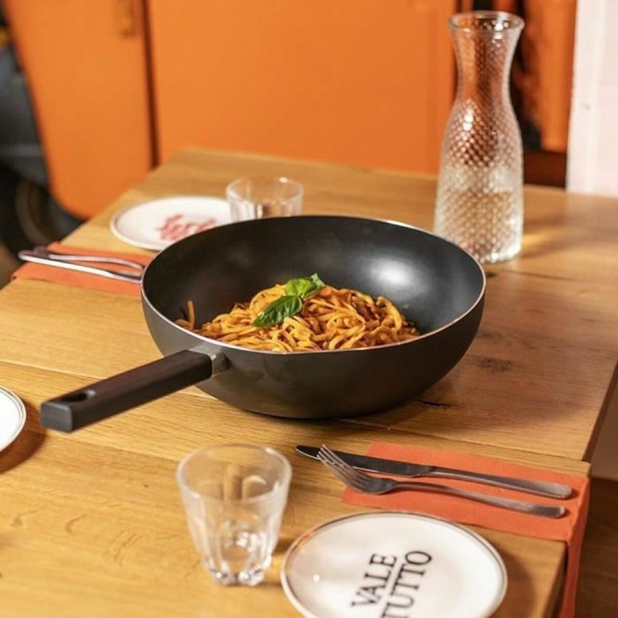 Wok Pande Livoo Sort Aluminium  32 cm #7