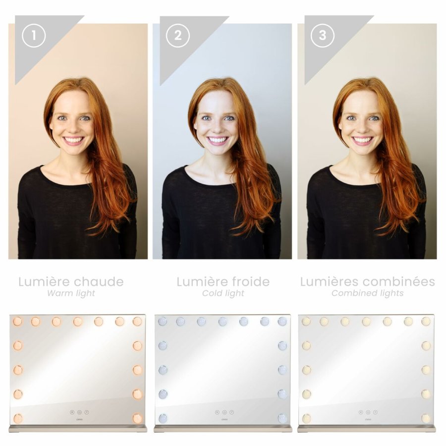 Makeup-Spejl Livoo DOS207 Hvid Spejl #6