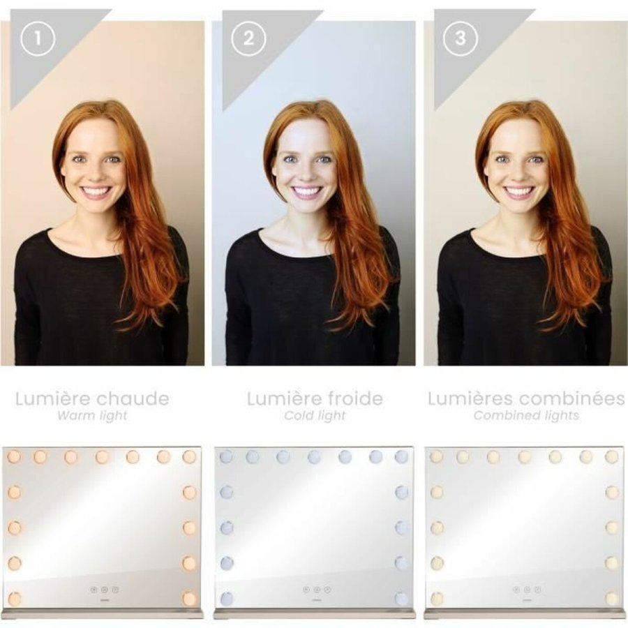 Makeup-Spejl Livoo DOS207 Hvid Spejl #2