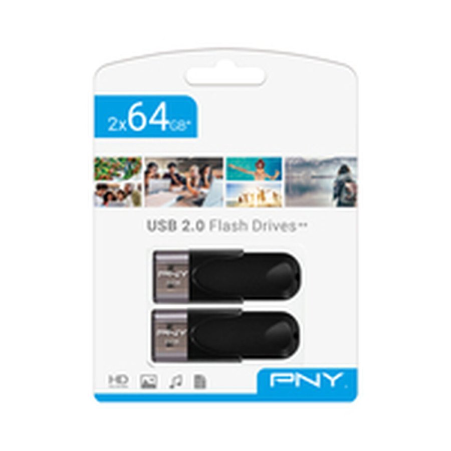 USB-stik PNY FD64GATT4X2-EF Sort 64 GB (2 enheder) #2