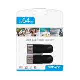 USB-stik PNY FD64GATT4X2-EF Sort 64 GB (2 enheder) #1