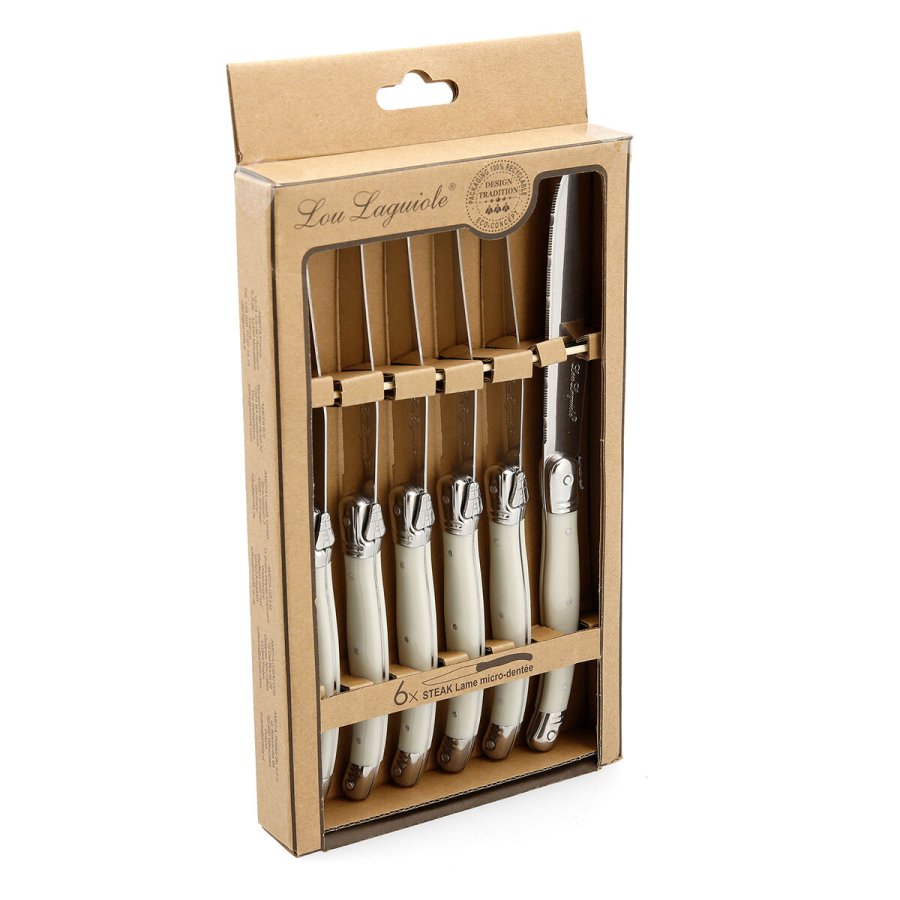 Kdkniv St Lou Laguiole Rustic Hvid Metal 13 cm Kd (6 enheder) #4