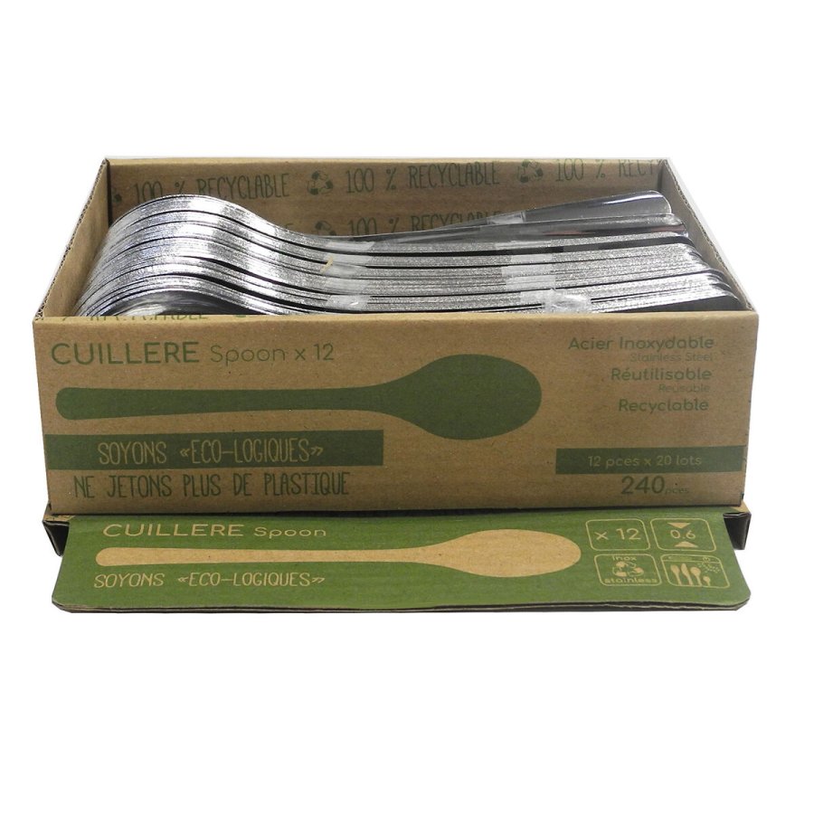 St med skeer Amefa Ecologic Slim Metal Stl (12 enheder) #4