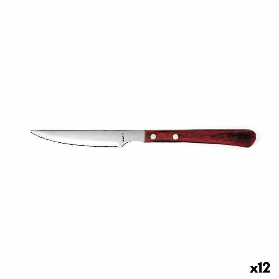 Kniv til koteletter Amefa Brasero Brun Metal 12 enheder 24 cm (Pack 12x) #4