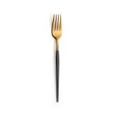 St med Gafler Amefa Soprano Sort Gylden Metal Rustfrit stl 12 enheder #1