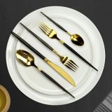 Teskeer Amefa Soprano Sort Gylden Metal Kaffe 12 enheder #4