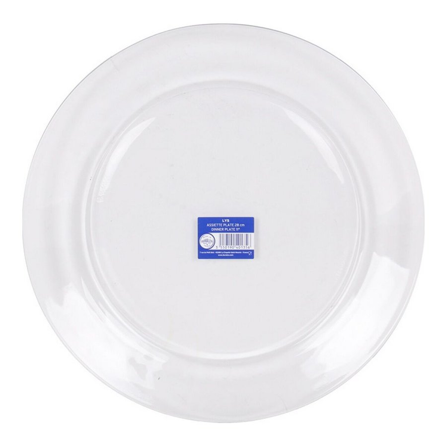 Flad Plade Duralex Lys Gennemsigtig  28 x 28 x 2,5 cm #1