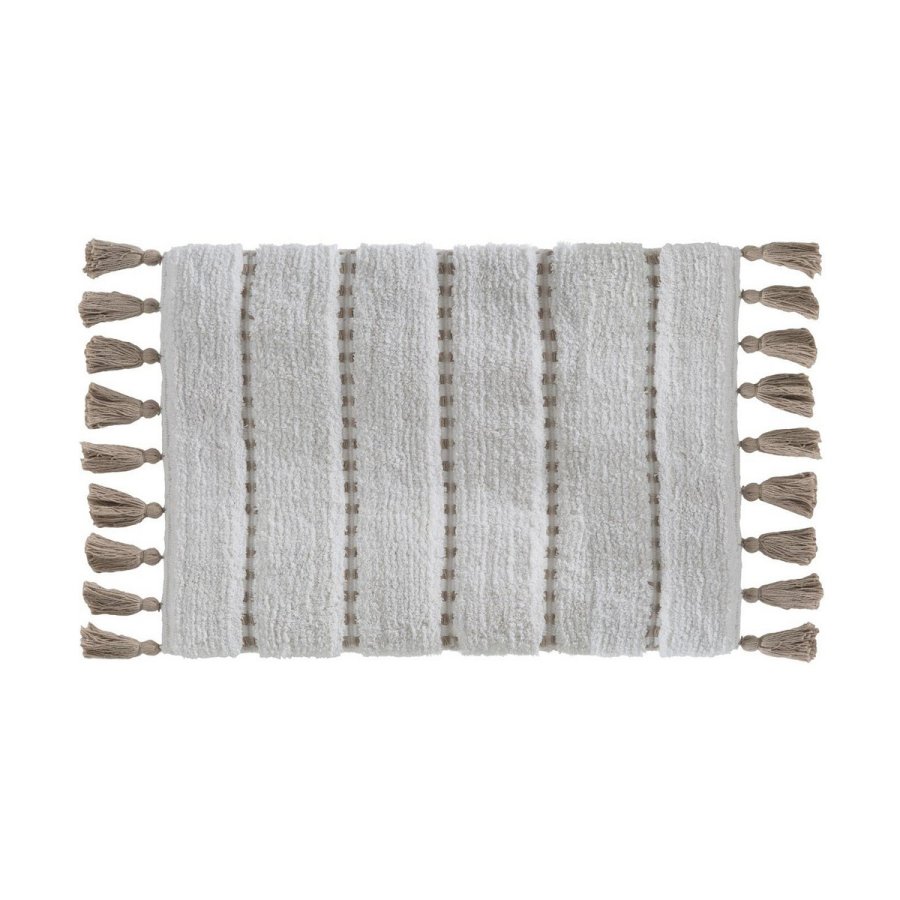 Bademtte 5five Simply Smart Pom pom Brun Bomuld 50 x 75 cm #1