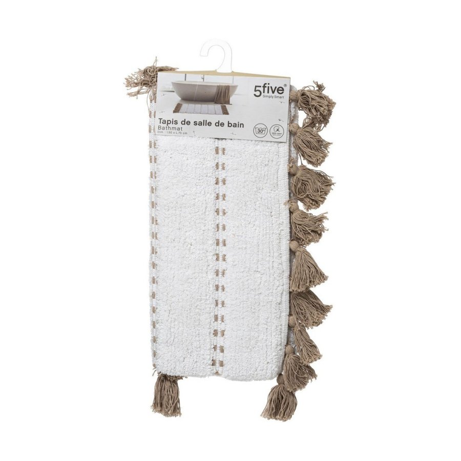 Bademtte 5five Simply Smart Pom pom Brun Bomuld 50 x 75 cm #9