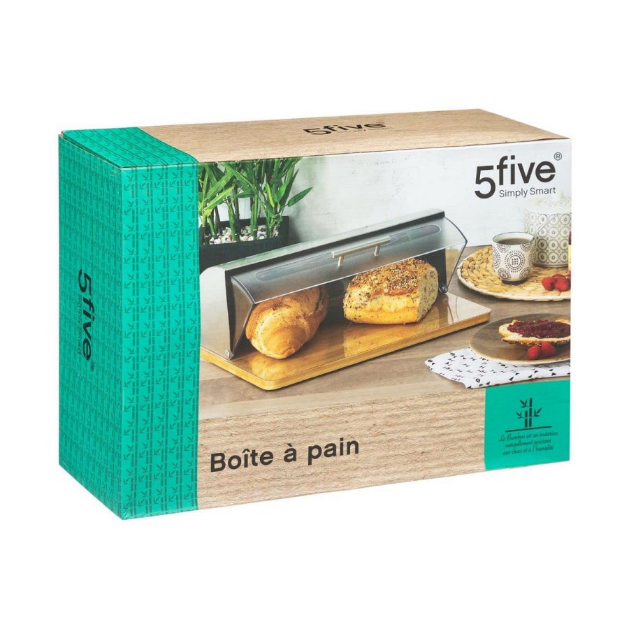 Brdkurv 5five Simply Smart Bambou cuisine Slvfarvet Chromsalt 39 x 26,5 x 15,5 cm Tr #2