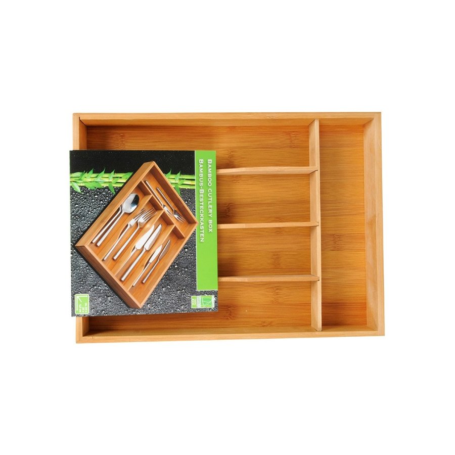 Bestikholder 5five Simply Smart Brun Natur Tr Bambus 34 x 25 x 4,5 cm #4