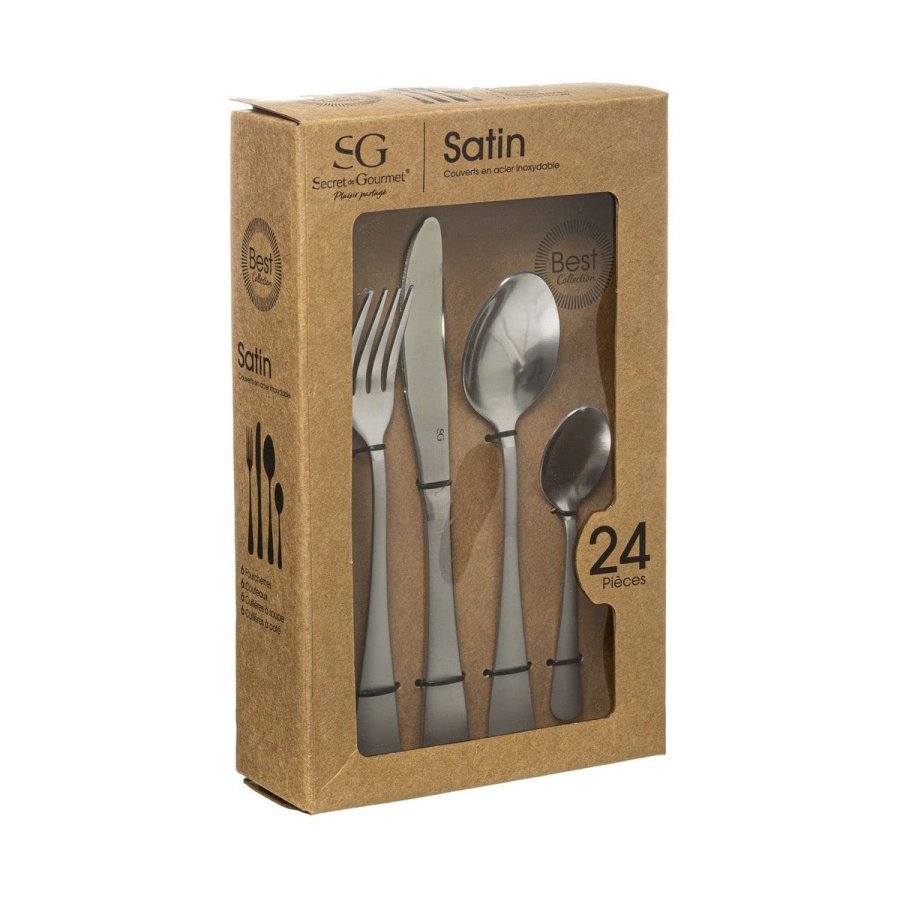 Bestik Satin Stl Rustfrit stl 24 Dele #2
