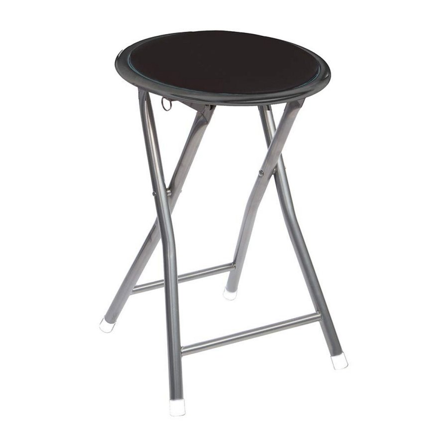 Taburet Atmosphera Foldbar Sort 30 x 30 x 45 cm #1