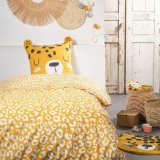 Dynebetrk st TODAY Gul Jaune 140 x 200 cm Leopard #1