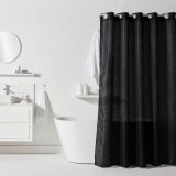 Brusebadsforhng TODAY Sort Polyester 180 x 200 cm (12 enheder) #1