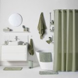 Brusebadsforhng TODAY Grn Vert Polyester 180 x 200 cm (12 enheder) #9