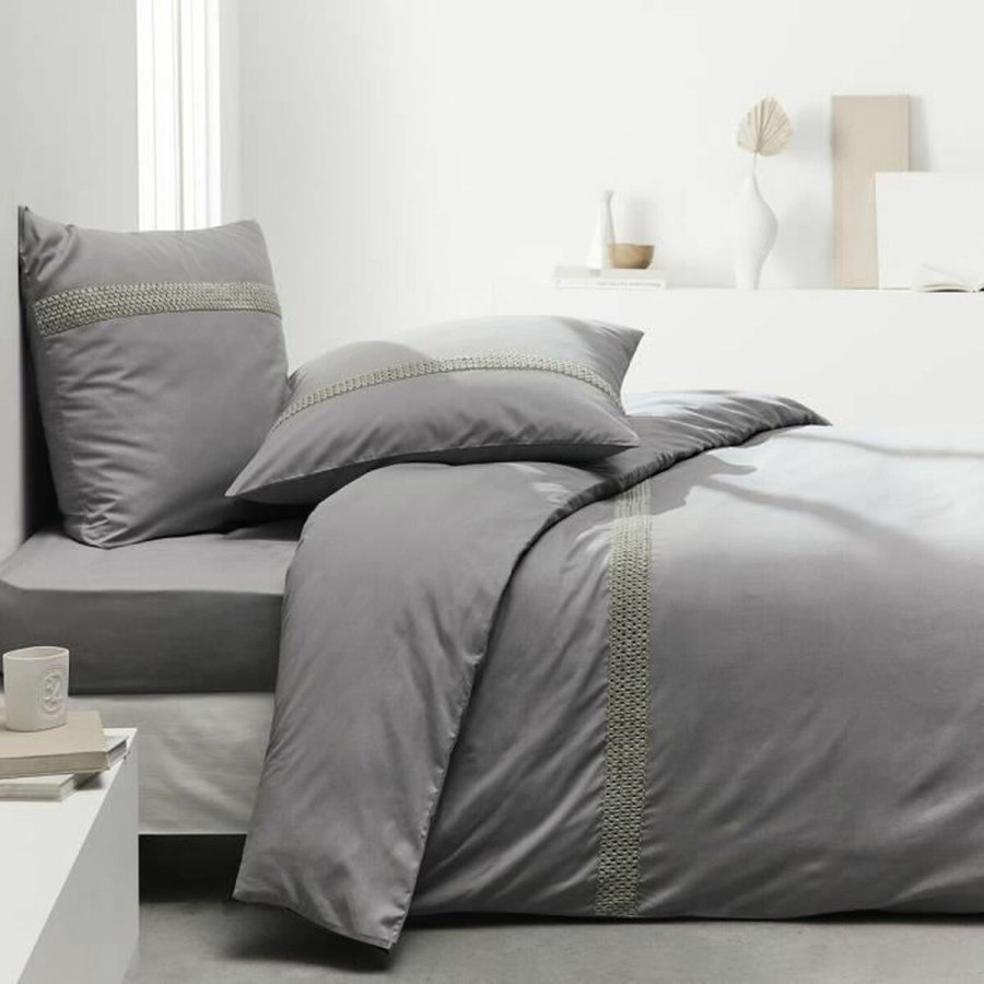 Monteret bundark TODAY Percale Lysegr 140 x 200 cm Gr #2