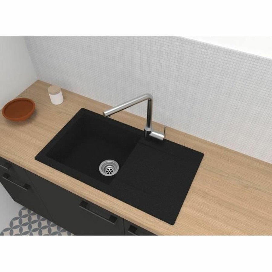 Vask Stradour 78 x 43,5 cm Mat bagp Sort #2