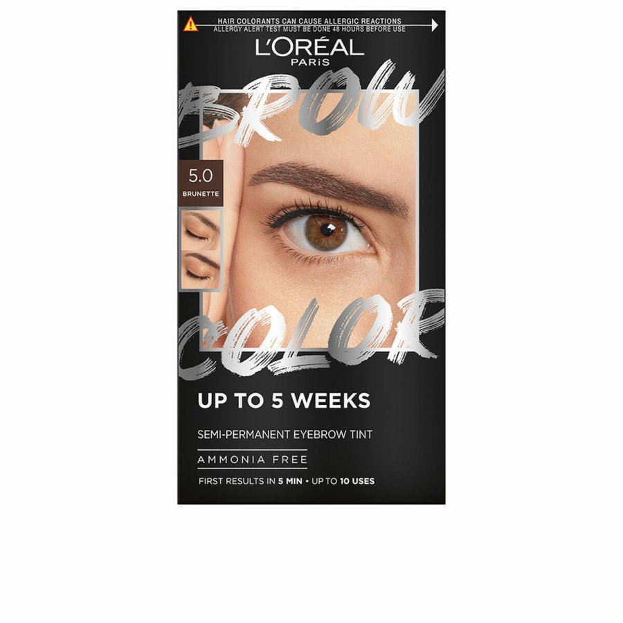 Farve til jenbryn L'Oreal Make Up BROW COLOR N 5.0 Brunette Semi-permanent 4 Dele #1