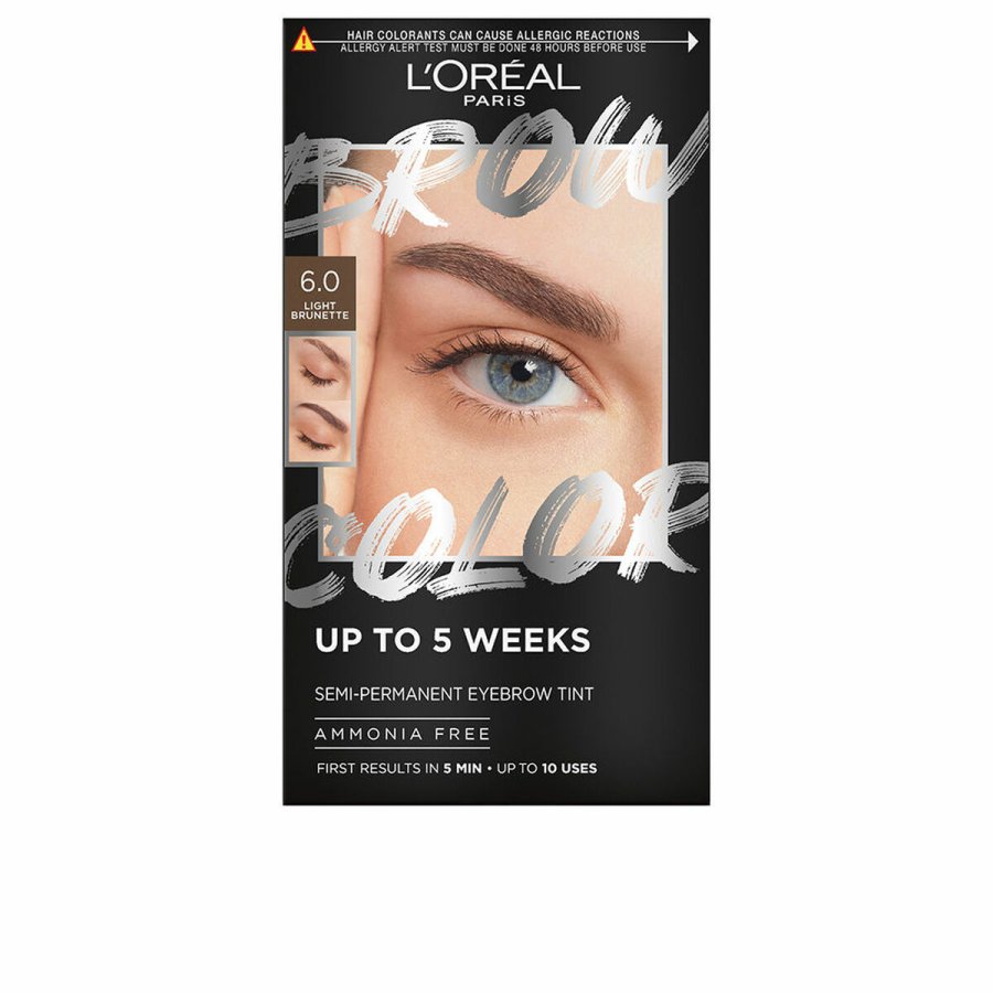 Farve til jenbryn L'Oreal Make Up BROW COLOR N 6.0 Light brunette Semi-permanent 4 Dele #1