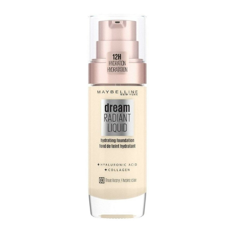 Flydende makeup foundation Maybelline Dream Satin Liquid 3-true ivory (30 ml) #1