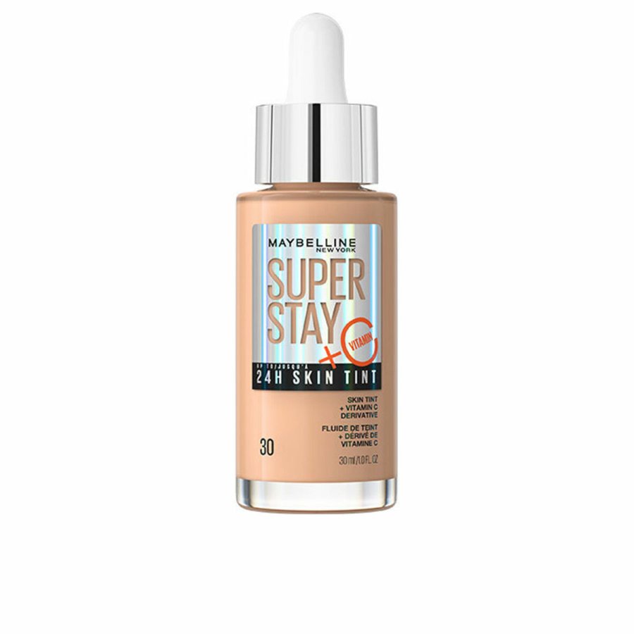 Flydende makeup foundation Maybelline Super Stay Skin Tint C-vitamin N 30 30 ml #1