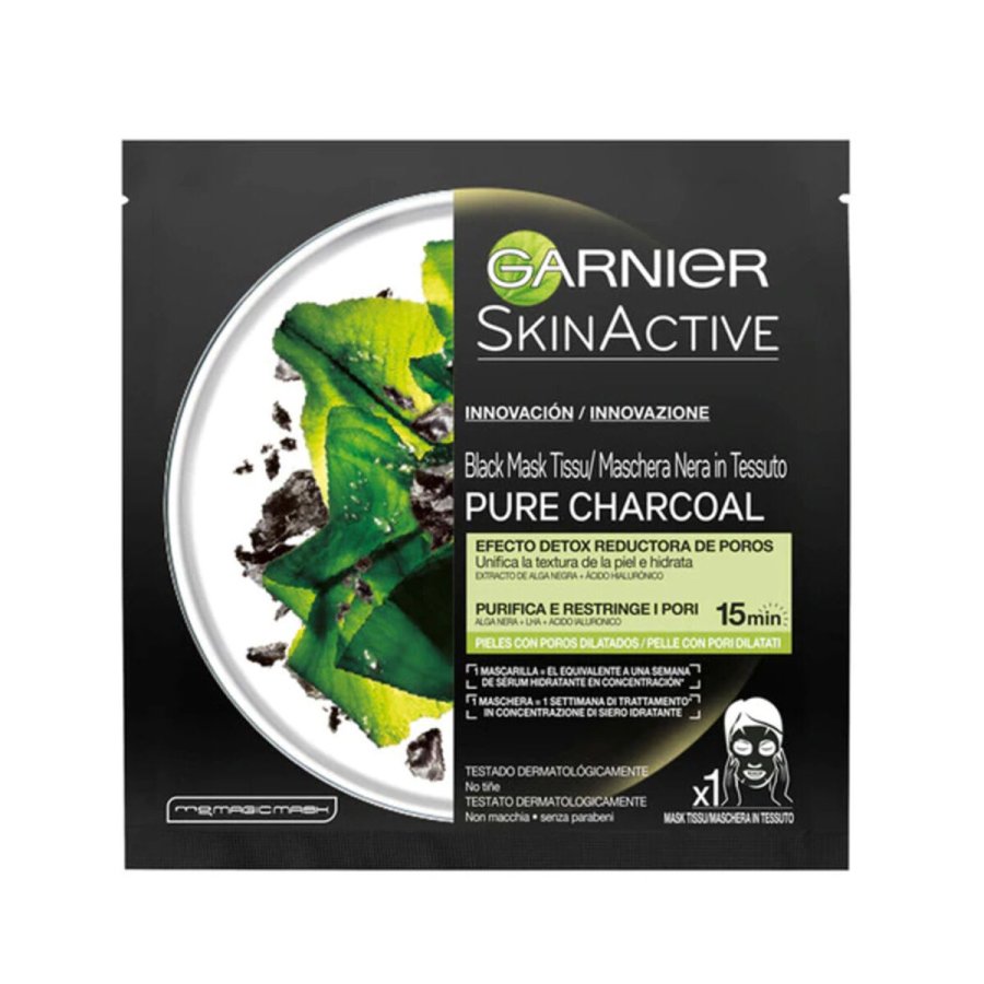 Ansigtsmaske PURE CHARCOAL black detox Garnier #1