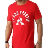 Kort�rmet T-shirt til M�nd Le coq sportif Bat N�2 R�d M�nd #3