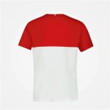 Kortrmet T-shirt til Brn Le coq sportif  N2 Tricolore Hvid #3